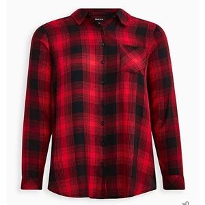 Twill plaid skull shirt